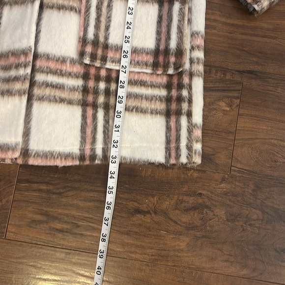 Lush Plaid Faux Fur Wool Coat, sz Medium. - Picture 12 of 15